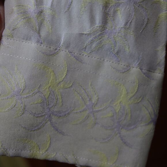 Nexo Yellow & Gray Casual Button-Down Shirt Tropical Hawaiian Palm Tree - Picture 3 of 12